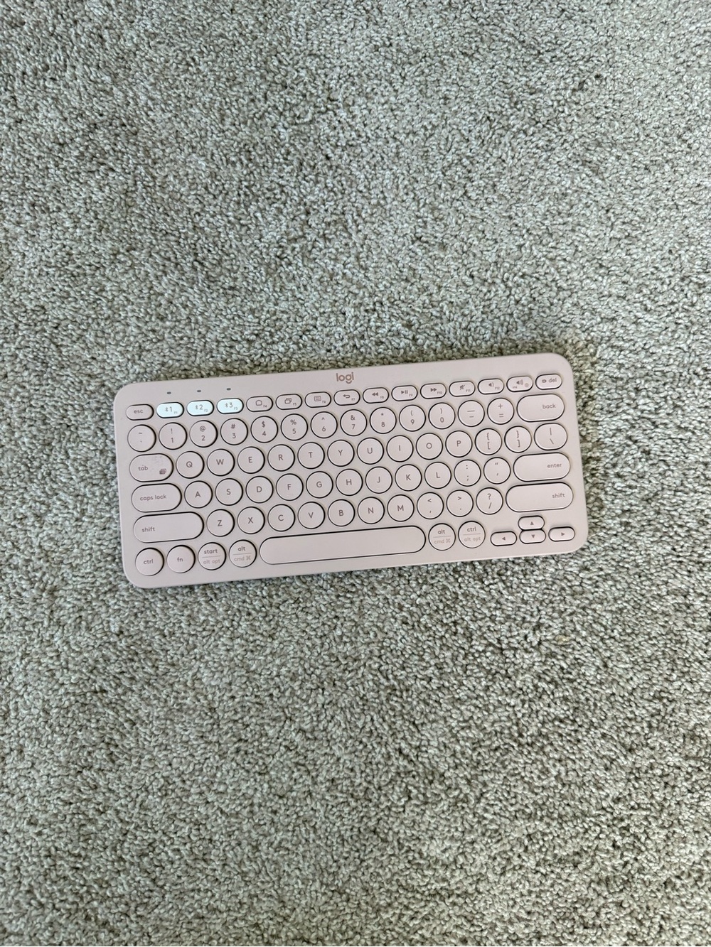 Logitech Pink Wireless Bluetooth Compact Keyboard